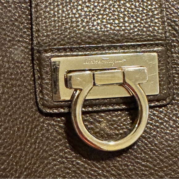 Salvatore Ferragamo Dark Brown Leather Hobo Bag - Picture 5 of 6